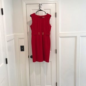 Classic red cocktail dress Calvin Klein 8
